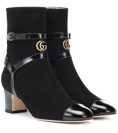 gucci suede ankle boots women|Gucci heeled ankle boots.